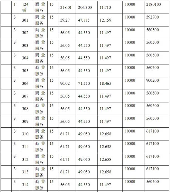 盛景·紫鑫街“一套一标”价目表
