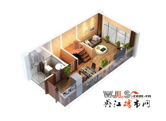 奥林运河湾28—35㎡创新LOFT公寓 两层空间一层价格