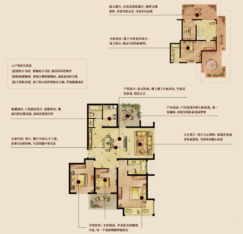 点击图片放大 C2户型图4室3厅3卫1厨