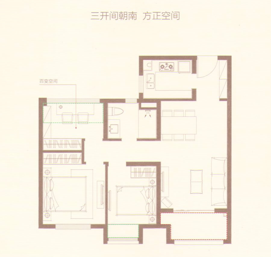 点击图片放大 户型图90㎡