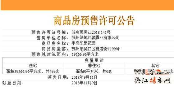 吴江两盘领预售证  备案价8660元/平起