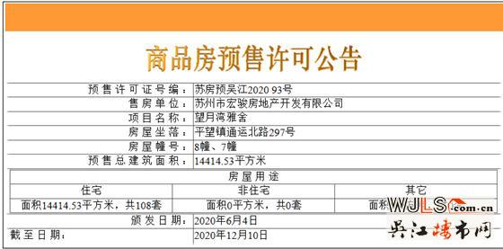 望月湾雅舍领证 备案价13042-14338元/平米