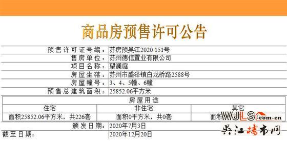 德信望澜庭首领预售证  预计7月底开盘