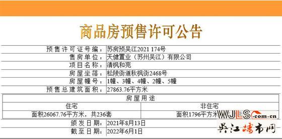 纯新盘！天健清枫和苑领预售证