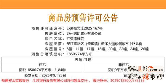 343万起！红梨湾雅院领预售证！
