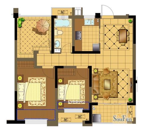 最低6700元/平 90平方2+1户型热销楼盘推荐