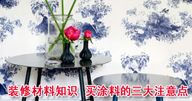装修材料知识 买涂料的三大注意点