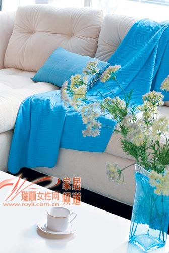 清凉客厅 风格布艺蓝色攻略