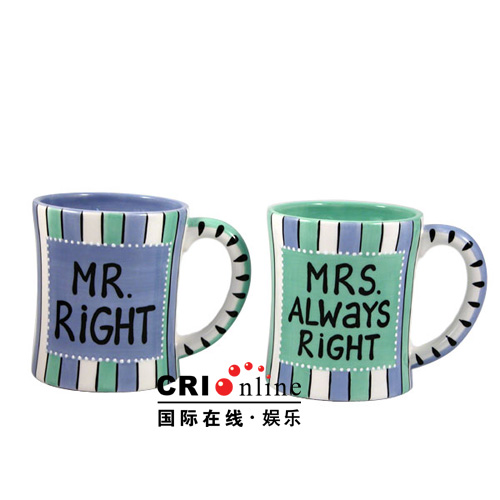 天生一对可爱情侣杯