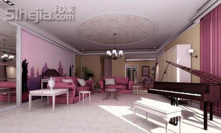 紫色浪漫法国风情 欧式奢华的别墅装修