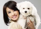 蔡依林抱爱犬拍写真